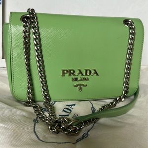 COPY - Saffiano Leather mini shoulder bag decorated with metal